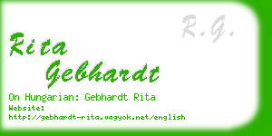 rita gebhardt business card